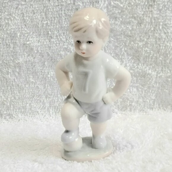 BNIB 3/$20 Boy Standing on Ball Porcelain Figurine Item # HP75 by Nfinity!! - Picture 2 of 5